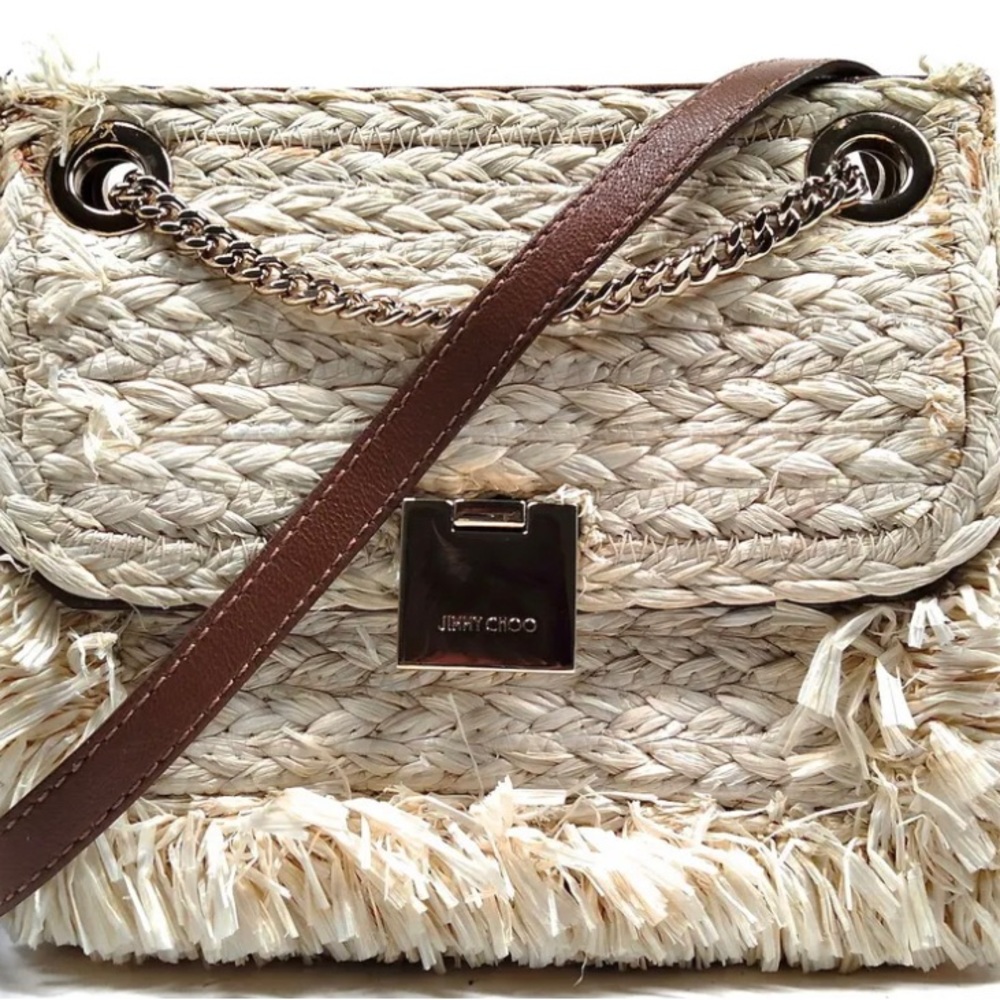 SOLD.        JIMMY CHOO Crossbody bag  Beige Strow